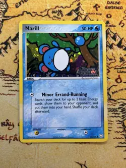 Pokemon Marill 68 /109 EX Team Rocket Returns Reverse Holo Stamp NM 2004 - Image 1