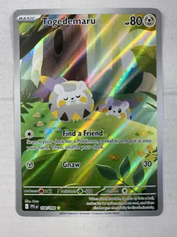 Togedemaru IR 104/094 Illustration Rare Holo Phantasmal Flames Pokemon NM - Image 1