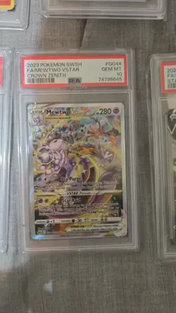 Mewtwo GG44 & Charizard SWSH262 VSTAR Pokemon Crown Zenith UPC PSA 10 - Image 1