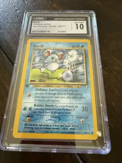 2000 POKEMON NEO GENESIS 1ST ED #66/111 MARILL CGC 10 GEM MINT - Image 1
