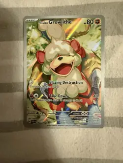 HISUIAN GROWLITHE 181/167 ILLUSTRATION RARE TWILIGHT MASQUERADE POKEMON NM - Image 1