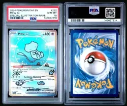 2024 POKEMON PAF EN-PALDEAN FATES SPECIAL ILLUSTRATION RARE #232 MEW EX PSA 10 - Image 3