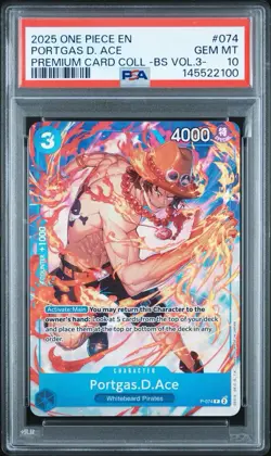 Portgas.D.Ace (Premium Card Collection -Best Selection Vol. 3-) P-074 One Piece - Image 1