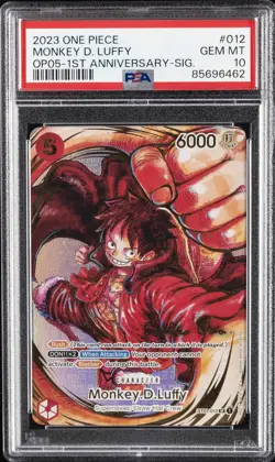 2023 ONE PIECE OP05-AWAKENING OF THE NEW ERA 1ST ANV-SIG MONKEY D. LUFFY PSA 10 - Image 1
