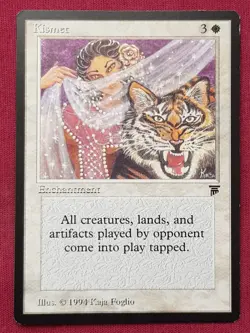 Magic The Gathering LEGENDS KISMET white card MTG - Image 1