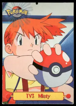 Pokemon Cards TV3 Misty Topps Trading Cards Series 1 LP *2 - Image 1
