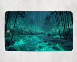Kamigawa Simic Inspired MTG Playmat Fantasy Desk Mat - MTG Playmat - Image 1