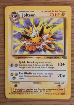 Pokemon TCG Jolteon Jungle 20/64 Non-Holo Card Unlimited Rare, LP - Image 1