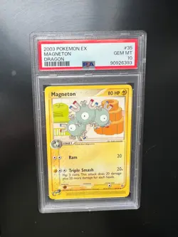 Pokemon Magneton Non Holo Ex Dragon 35/97 PSA 10 GEM MINT - Image 1