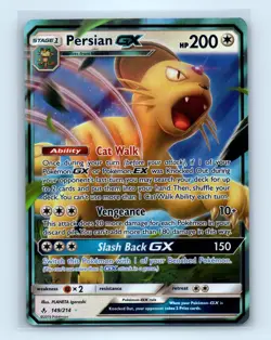 Pokemon tcg SM - Unbroken Bonds Persian GX Near Mint or Better - Image 1