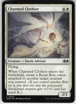 MTG Charmed Clothier 6 Wilds of Eldraine C Normal NM - Image 1