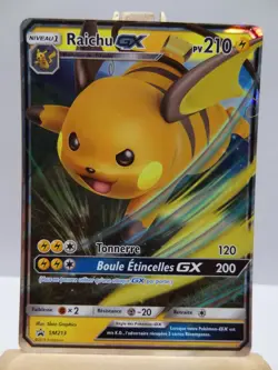 Carte Pokemon " Raichu GX " Promo - Full Art - SM213 - Soleil & Lune - FR - Image 1
