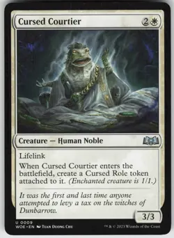 MTG Cursed Courtier 9 Wilds of Eldraine U Normal NM - Image 1