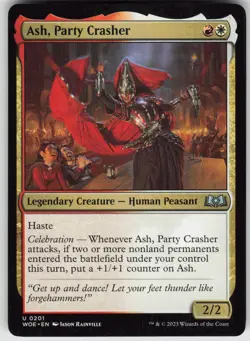 MTG Ash, Party Crasher 201 Wilds of Eldraine U Normal NM - Image 1