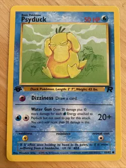 Psyduck 1st Edition Pokemon TCG Team Rocket #65/82 LP - Image 1
