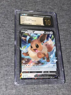 Pokemon Eevee V 108/159 Crown Zenith Holo CGC 10 - Image 1