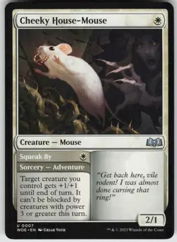 MTG Cheeky House-Mouse 7 Wilds of Eldraine U Normal NM - Image 1