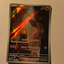 Pokemon Charmander 168/165 Art Rare Full Art Holo English Sv2a Card 151 - Image 2