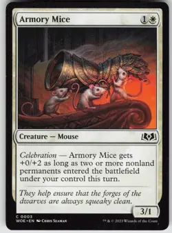 MTG Armory Mice 3 Wilds of Eldraine C Normal NM - Image 1