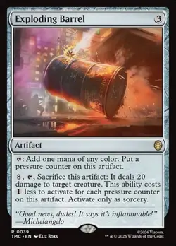 1x Exploding Barrel NM Eng MTG - Commander TMNT - Image 1