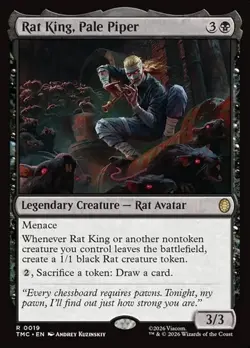 1x Rat King, Pale Piper NM Eng MTG - Commander TMNT - Image 1