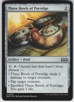 MTG Three Bowls of Porridge 253 Wilds of Eldraine U Normal NM - Image 1