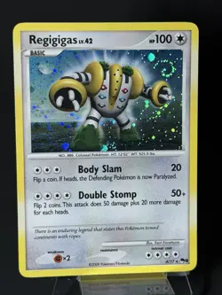 Swirl 🌀 Regigigas 4/17 Cosmos Holo Rare Pokemon TCG Pop Series 9 Promo LP - Image 3