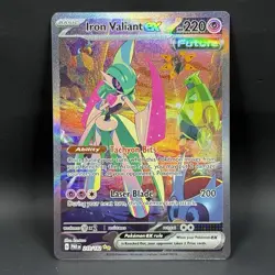 Pokemon Iron Valiant EX 249/182 NM Special Illustration Rare Paradox Rift - Image 1
