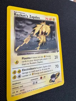 Pokemon Rocket's Zapdos 15/132 Gym Challenge Holo - LP - Image 3