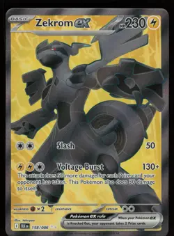 ZEKROM EX 158/086 ULTRA RARE BLACK BOLT POKEMON NM/M - Image 1