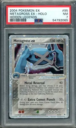 2004 Pokemon Metagross Ex Holo Hidden Legends #95 PSA 7 - Image 1