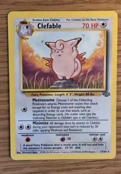 Pokemon Clefable 17/64 Rare Non Holo Jungle - Image 1