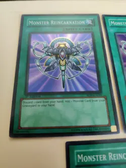 3x Monster Reincarnation RDS-EN045 Super Rare 1st Edition LP - Image 2