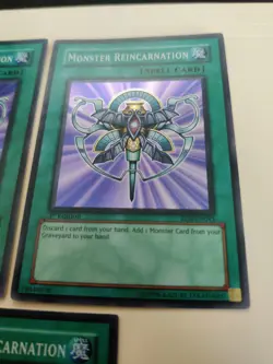 3x Monster Reincarnation RDS-EN045 Super Rare 1st Edition LP - Image 3
