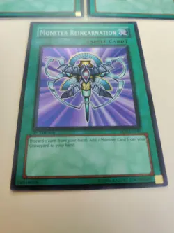 3x Monster Reincarnation RDS-EN045 Super Rare 1st Edition LP - Image 4