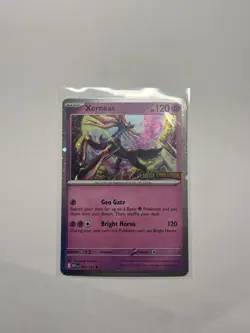 Pokemon TCG Xerneas EX Mega Evolution Stamped Promo Card - Image 1