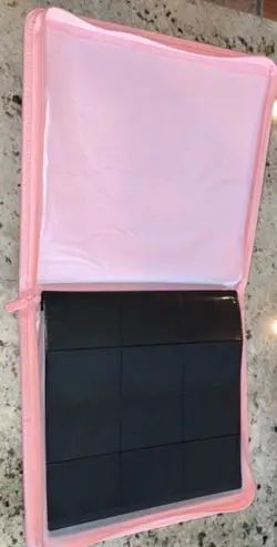 Pink Leather Pokemon Binder Hand Painted: 12-Pocket. Holds 480 cards - Image 2