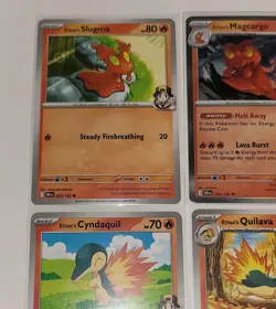 Ethan's Typhlosion Quilava Cyndaquil Pichu Lot Pokemon Destined Rivals Evo Line - Image 4