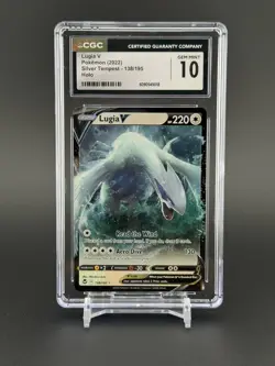 2022 Pokemon Silver Tempest Lugia V #138/195 CGC 10 GEM MINT Full Art Holo - Image 1