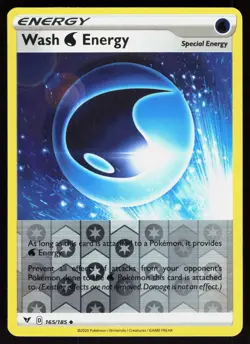 Wash Water Energy 165/185 Uncommon Vivid Voltage Pokemon Reverse Holo LP - Image 1
