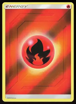 Fire Energy (2019 Unnumbered) Common SM - Team Up Pokemon Reverse Holo LP - Image 1