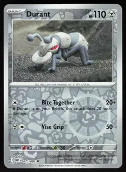 Durant 070/086 Uncommon White Flare Pokemon Reverse Holo Near Mint - Image 1