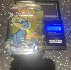 106.97 EXTRA HEAVY! Pokemon Prismatic Evolutions Mini Tin - Possible GOD PACKU - Image 1