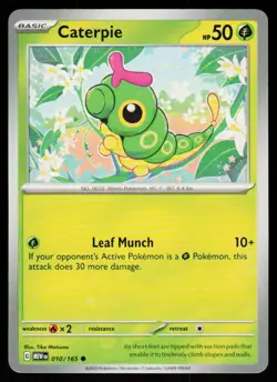 Caterpie 010/165 Common 151 Pokemon Near Mint - Image 1