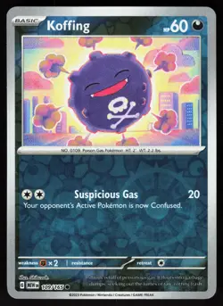 Koffing 109/165 Common 151 Pokemon Reverse Holo Near Mint - Image 1