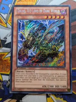 Yugioh - Goldd, Wu-Lord of Dark World - LCJW-EN246 - Secret Rare - 1st Ed - NM - Image 1