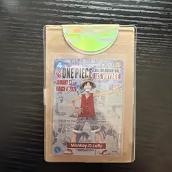 One Piece English College Basketball US Voyage P-055 Monkey D Luffy Promo LP - Image 3