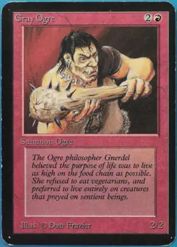 Gray Ogre Alpha VHP/DAMAGED Red Common MAGIC MTG CARD (ID# 518388) ABUGames - Image 1