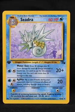 Seadra 1st Edition 42/62 Fossil Regular Uncommon Pokemon TCG Card - Image 1