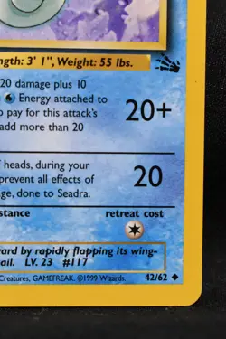 Seadra 1st Edition 42/62 Fossil Regular Uncommon Pokemon TCG Card - Image 4
